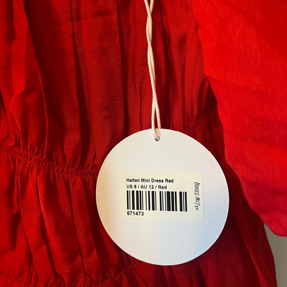 PRINCESS POLLY Halton Mini dress red size Us 8 NEW WITH TAGS - Picture 5 of 7
